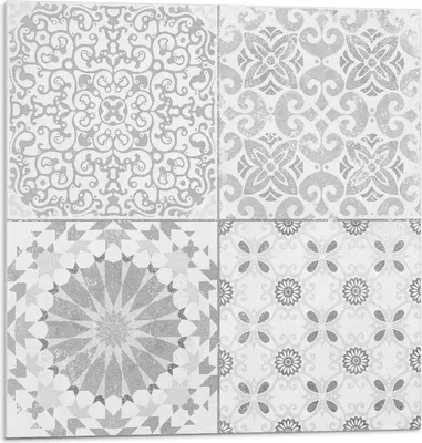 Zdjęcie produktu dla Wzory geometryczne i kwiatowe– Samoprzylepne Płytki Ścienne 3D – Panele PCV i Winylowe – Płytki do Kuchni i Łazienki – Dekoracyjne Naklejki na Ścianę – 4 sztuki 50 x 50 cm