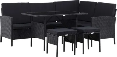Produktbild von Knock Lounge-Set 4 Teile schwarz.