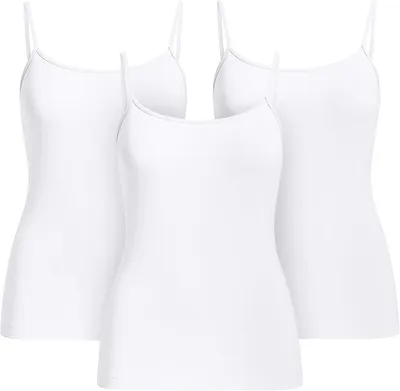 Immagine prodotto di Confezione da 3 canottiere da donna in poliammide, con spalline sottili, in colori neutri