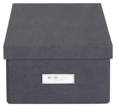 Aufbewahrungsbox mit Deckel, Faltbox, schwarz, 22,5x31,5x13,5 cm