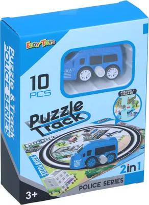 Image de Puzzle 2 en 1 avec voiture, 9 pièces.