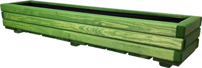 Obrázek produktu pro HolzGarden Dřevěný květináč z masivu impregnovaný včetně vnitřní netkané textilie 118×20×25 cm barva Akácie venkovní truhlík na květiny 32 l
