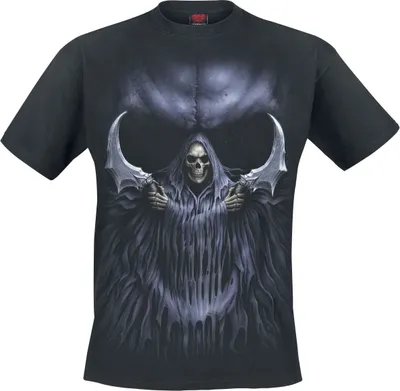 Produktbild von Spiral T-Shirt Herren Double Death schwarz Gothic, Rockwear 100% Baumwolle L