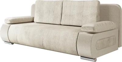 Produktbild von MIRJAN24 Schlafsofa Emma Cord, Sofa mit Bettkasten und Schlaffunktion, Polstersofa Couch vom Hersteller (Farbe: Poso 100 + Paros 01)