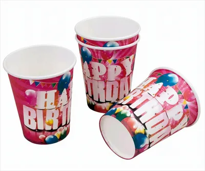 Image de PERSONNES HEUREUSES Papp-Becher Happy Birthday 0 0 0