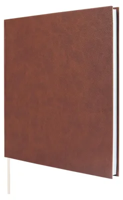 Gästebuch braun, 80 Blatt, 250 x 250 mm, Kunstlederoptik