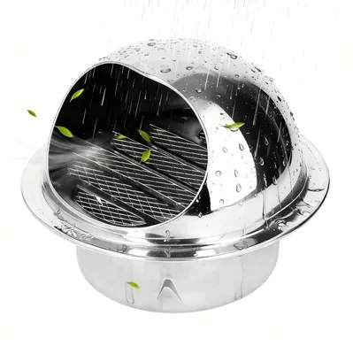 Immagine prodotto di Griglia di ventilazione rotonda - Acciaio inossidabile - Bocchetta di scarico dell'aria a parete - Estrattore esterno - Resistente - Griglia di scarico dell'aria a maglia fine - Griglia di ventilazione