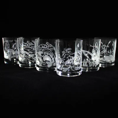 Produktbild von 6 Schnapsgläser mit Fischmotiven 60 ml