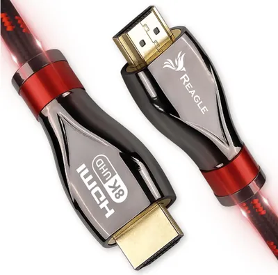 Produktbild von HDMI 2.1 Kabel 8K & 4K Ultra HD, Reagle Gaming, 48Gbps 8K@60Hz 4K@120Hz Kompatibel mit Konsole PS5 Xbox Series X S, OLED TV, DTS: X, HDCP 2.2 & 2.3,