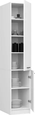 Image de BDW Armoire à provisions cuisine, armoire de cuisine, armoire haute, blanc