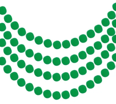 Produktbild von Pom Pom Girlande Hellgrün 4 Stück 2,5m mit 30 Filzkugeln