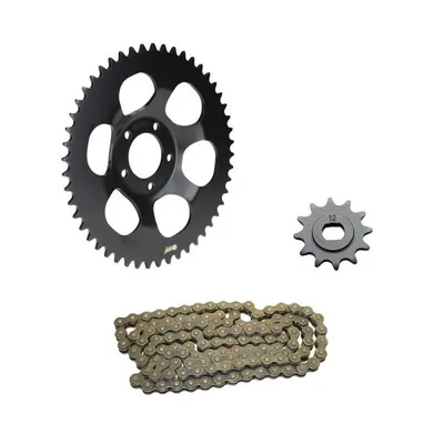 Image de Kit chaîne 3 pièces noir 12/50 dents pour Hercules Prima GT GX