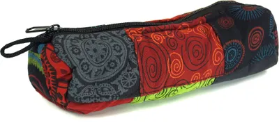 Produktbild von Stifttasche Ethno, Ethno Patchwork Mäppchen, Uni - Erwachsene, Mehrfarbig, Baumwolle, 9*20*9 cm, Kleine Taschen für Kosmetik, Schreibzeug, Mehr
