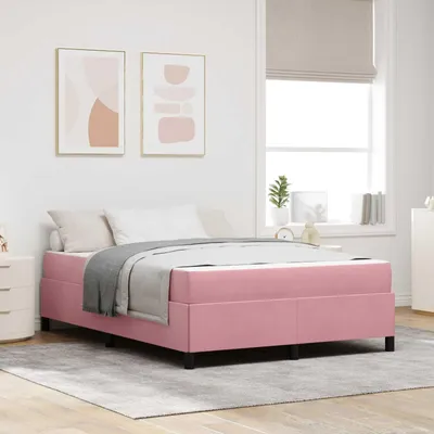 Obrázok produktu pre Maison Exclusive – Rám postele, ružová farba, rozmery 160 x 200 cm, látka
