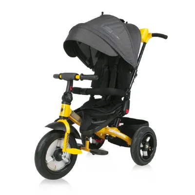 Obrázok produktu pre Lorelli Trojkolka Jaguar 4 v 1 gumené pneumatiky, otočné sedadlo, nastaviteľná tyč, čierna