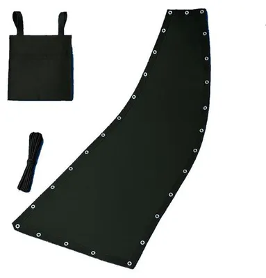 Zdjęcie produktu dla Zapasowa siatka do leżaka ogrodowego/krzesła, odpowiednia do mebli ogrodowych, hamaków i krzeseł; chroni przed słońcem, jest oddychająca i wodoodporna – kolor czarny.