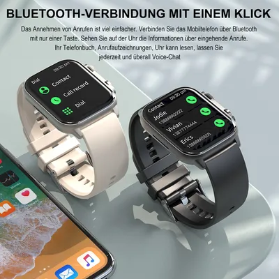 Produktbild von Smartwatch Damen Herren Smartwatch, Fitness Tracker Uhr mit Anrufe