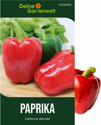 Produktbild von Paprika California Wonder Samen - Capsicum annuum - Paprikasamen - Gemüsesamen - Saatgut für 30 Pflanzen