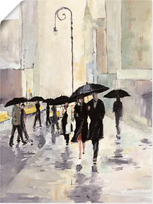 Produktbild von ARTland Poster Stadt im Regen Größe: 60x80 cm