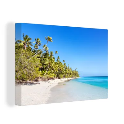 Zdjęcie produktu dla OneMillionCanvasses® - Obraz na płótnie - 150x100 cm, Plaża - Rośliny - Fidżi, grafika ścienna, dekoracja ścienna