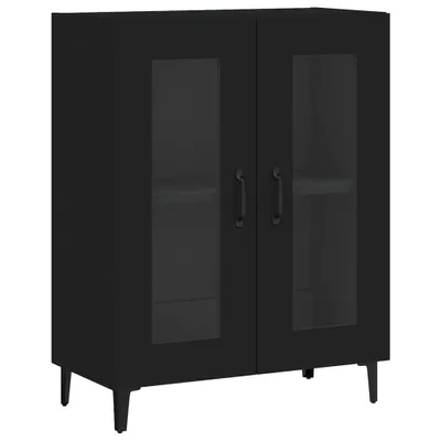 Produktbild von Kredens czarny 69,5x34x90 cm materiał drewnopochodny