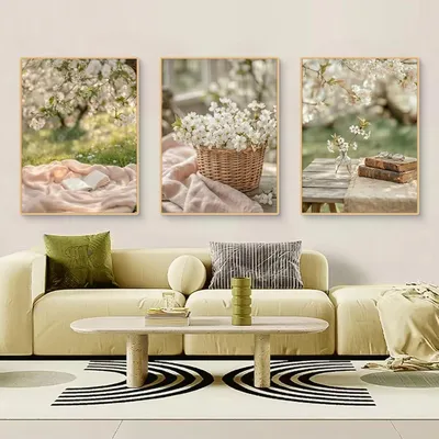 Productafbeelding van Poster set 3 stuks, wanddecoratie, 40x50 cm, canvas kunst voor woonkamer