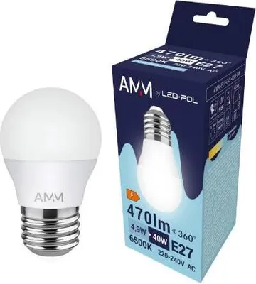 Produktbild von Glühbirne AMM-E27-G45-4,9W-CW