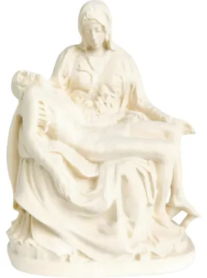 Hölzerne Pietà-Replik, 18 cm, Naturholz, religiös