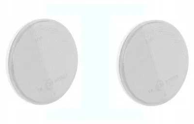 Obrázek produktu pro DBautomotive, kulaté reflexní prvky, průměr 75 mm, bílé, s lepicí páskou, 2 kusy