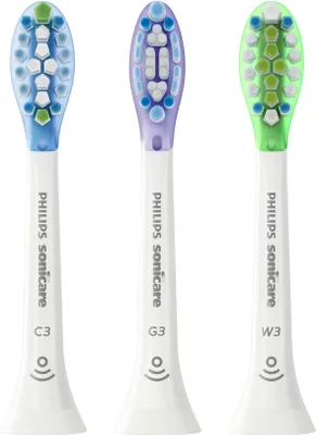 Produktbild von Philips Sonicare HX9073/07/15/32/33 Premium Plaque Control 3er Pack ErsatzbÃ1/4rstenköpfe