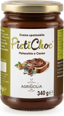Immagine prodotto di Crema spalmabile Pistichoc Pistacchio e cacao, crema ideale per colazione e merenda, 340 grammi