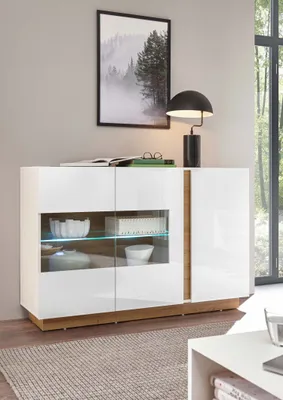 Produktbild von Sideboard I Clair - Weiß Glanz mit Glasbodenbeleuchtung