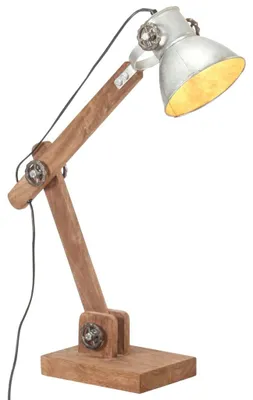 Produktbild von vidaXL Schreibtischlampe Industriestil Silbern Rund 58x18x90 cm E27