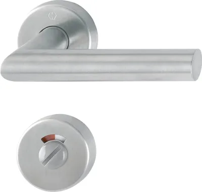 Immagine prodotto di HOPPE set di maniglie a leva AMSTERDAM - su rosone WC, 40 - 45, acciaio inox satinato
