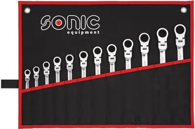 Obrázok produktu pre SONIC Sada račňových kľúčov 601218 Chrom-vanádiová oceľ