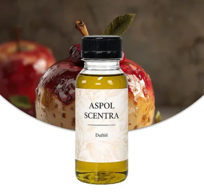 Produktbild von Aspol Scentra Bratapfel und Cranberry UFIREADY Duftöl für Kerzen und Diffusoren 100 ml, KI-generiertes Bild