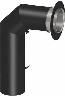 Produktbild von Rauchrohrset Ø 120 mm inkl. Rosette & Mauermuffe gussgrau lackiert 700 x 450 mm