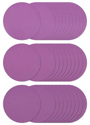 Obrázek produktu pro Brusný papír 150 mm, Klett, 30 kusů, zrnitost 240/320/400, pro mokré i suché broušení, vhodný pro kov a dřevo