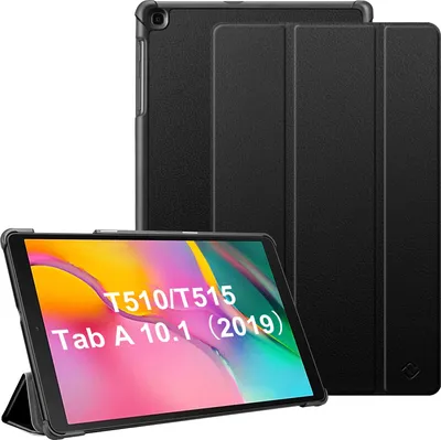 Produktbild von Fintie Hülle für Samsung Galaxy Tab A 10,1 T510/T515 2019 - Ultra Schlank Superleicht Kunstleder Schutzhülle Cover Case mit Standfunktion für Samsung Galaxy Tab A 10.1 Zoll 2019 Tablet, Schwarz