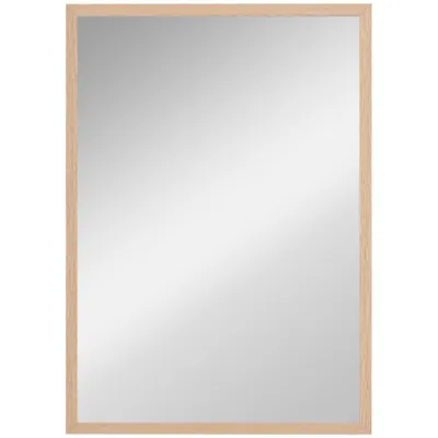 Produktbild von Wandspiegel, dekorativer Spiegel mit 4 Haken, rechteckiger Spiegel für Schlafzimmer, Badezimmer 50 x 70 cm