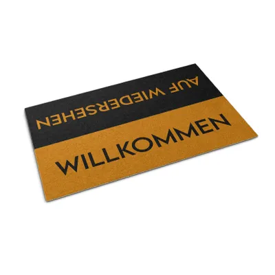 Immagine prodotto di Tappetino per l'ingresso - Sottotappeto per raccogliere lo sporco - Tappetino antiscivolo per interni ed esterni - 60x40 cm - Benvenuti / Arrivederci