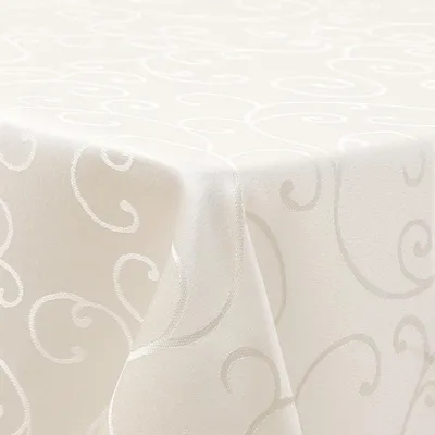 Produktbild von Tischdecke abwaschbar Jacquard 130x130cm Beige