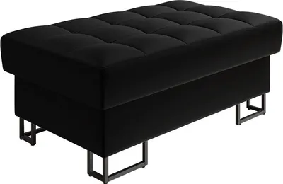 Produktbild von MIRJAN24 Sitzhocker Laris, Polsterhocker vom Hersteller, Stilvoll Hocker mit Metallfüße (Farbe: Magic Velvet 2219)