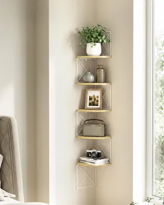 Produktbild von VASAGLE Eckregal, Bücherregal mit Zickzack-Design, 5 Ebenen, 20 x 20 x 127,5 cm