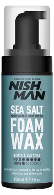 Image de Nishman | Sea Salt Foam Wax - 150 ml - Cire au sel marin - Biotine et caféine - Fixation forte