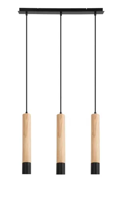 Image de Lampe suspendue en bois GU10 3x50W couleur hêtre 72133 Braulia Rabalux