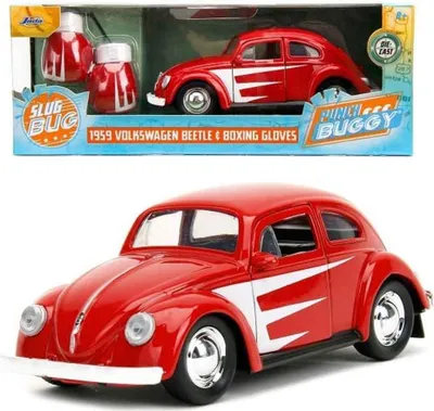 Produktbild von Die-Cast VW Beetle 1959 rot mit Handschuhen - 1:32