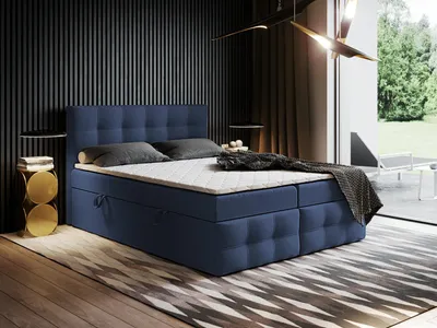 Produktbild von Boxspringbett mit Bettkasten Ewora 3 160x180 cm Taschenfedern, Topper T25 + Visco, Polsterbett, Bettgestell, Doppelbett, Stauraum, Schlafzimmer