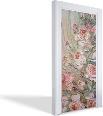 Produktbild von Wandtattoos Türen Selbstklebende Wandsticker Türtapeten - Rosenstrauß - 95 x 205 cm