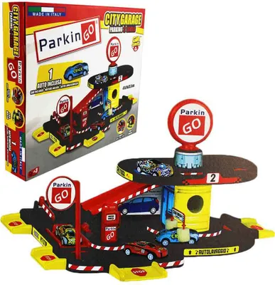 Produktbild von Kinder Garage Spielzeug mit Auto - 2 Etagen